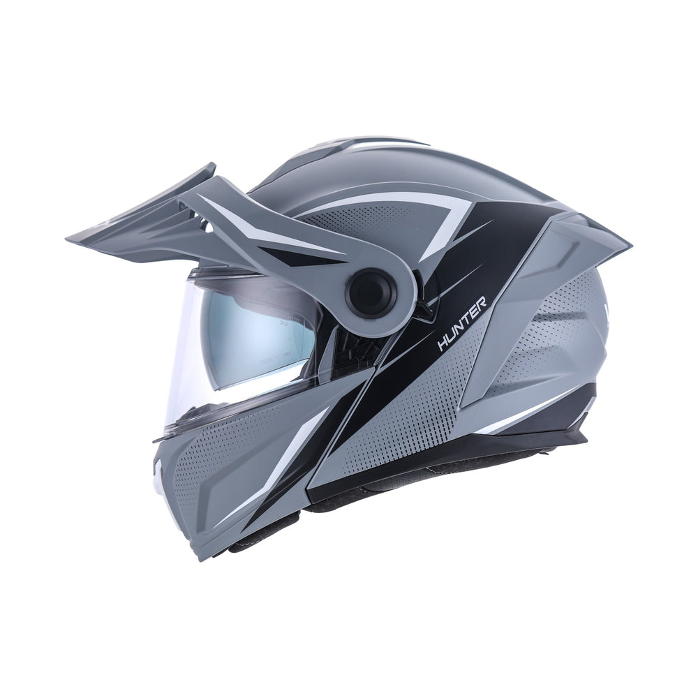 VLT Hunter Matt Splinter Gray/ Black Modular Helmet