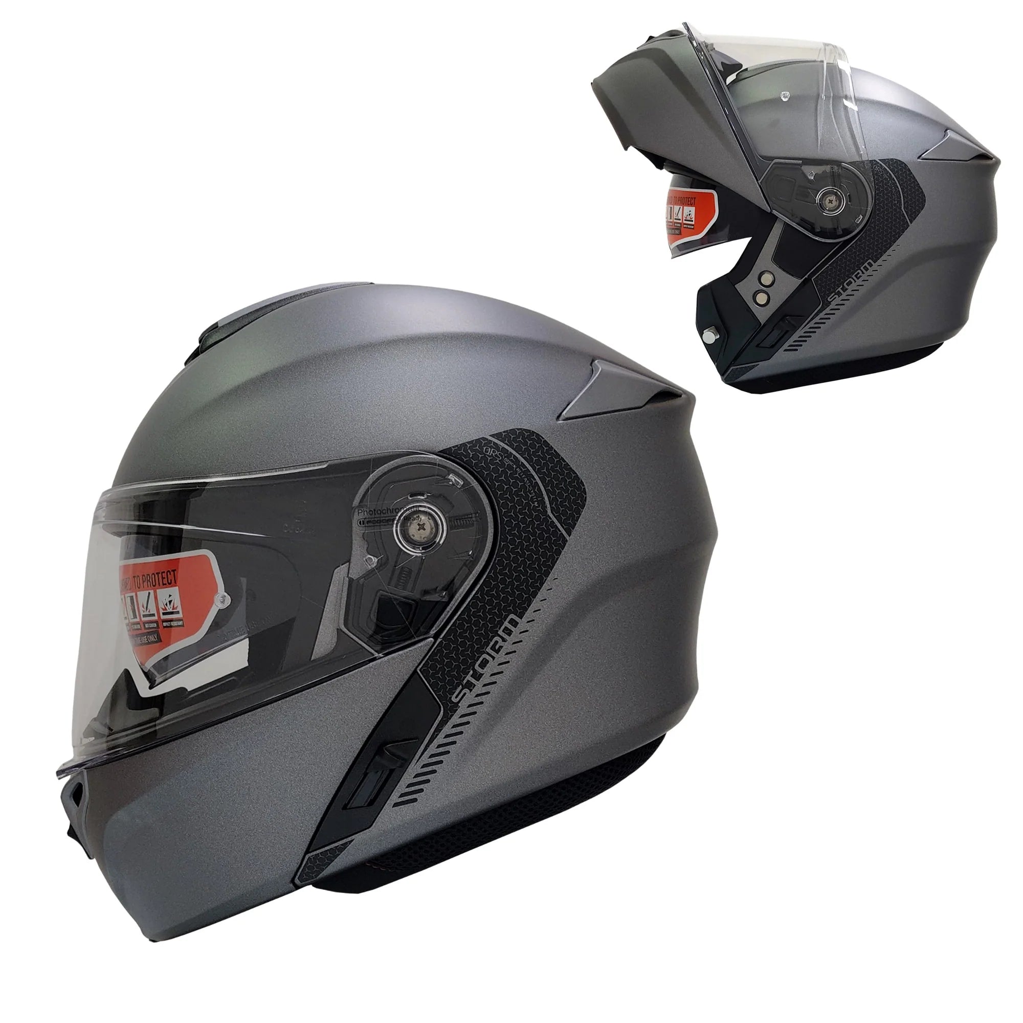 (Micrometric Buckle) MT Helmets Storm SV Pure A2 Matt Titanium
