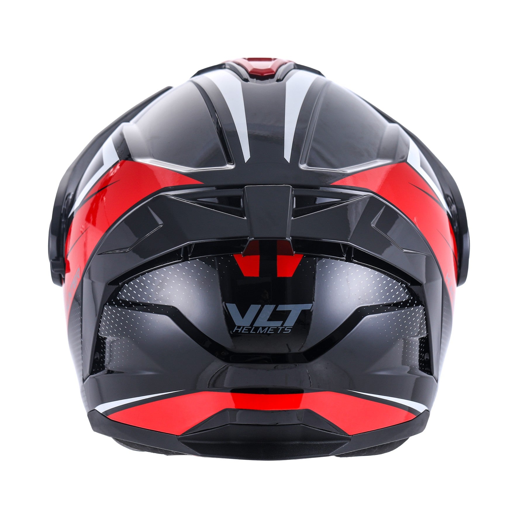 VLT Hunter Gloss Splinter Red/ Black Modular Helmet