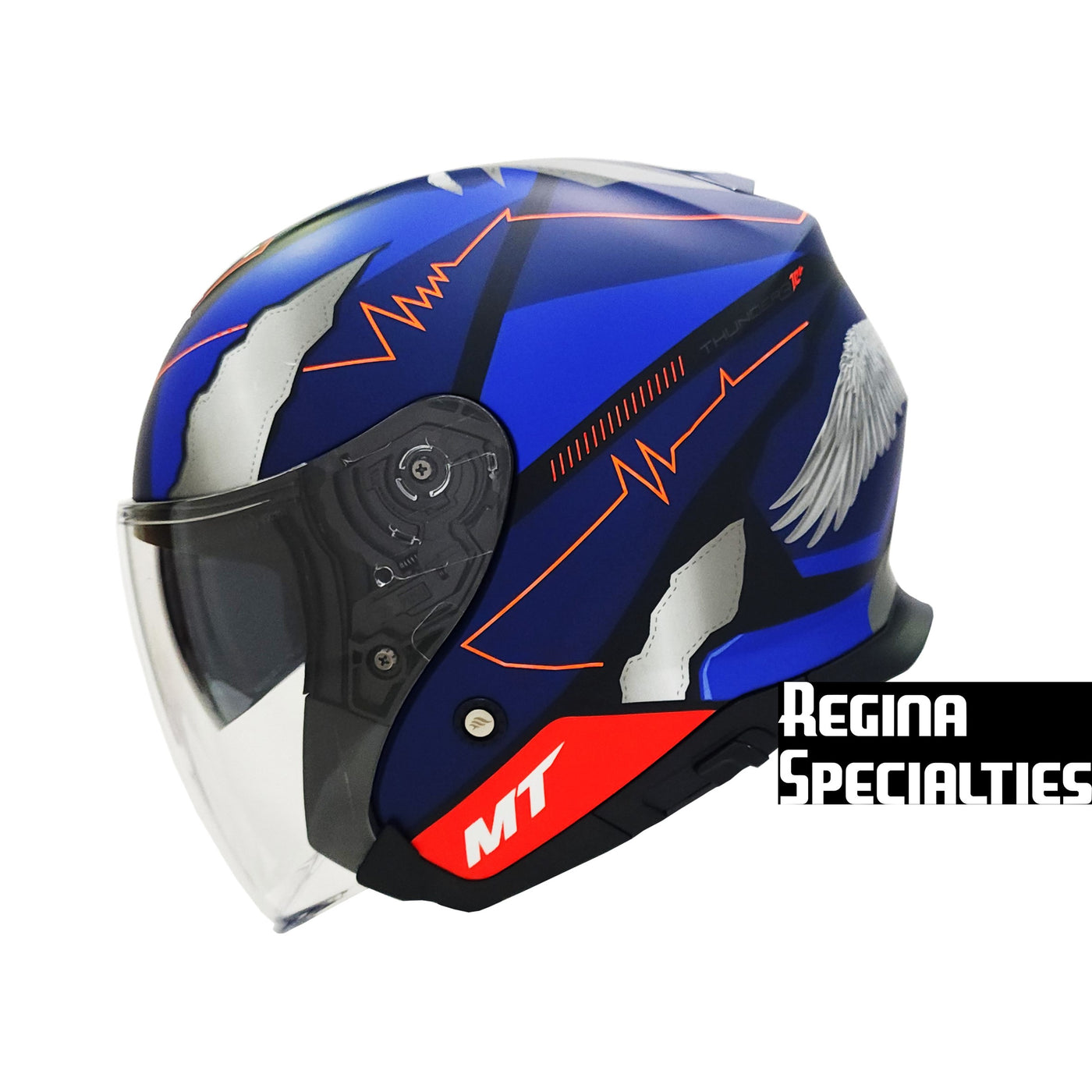 MT Helmets Thunder 3 SV Jet Garzo 2021 A7 Matt Blue Helmet