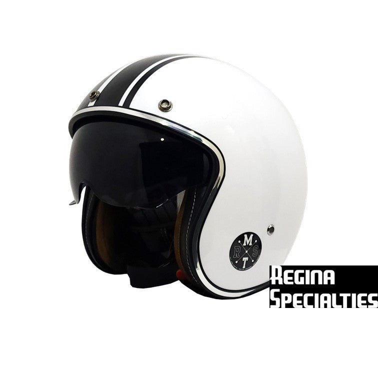MT Helmets Le Mans 2 SV Speed A1 Gloss Pearl Black Retro Classic 3 Button Helmet