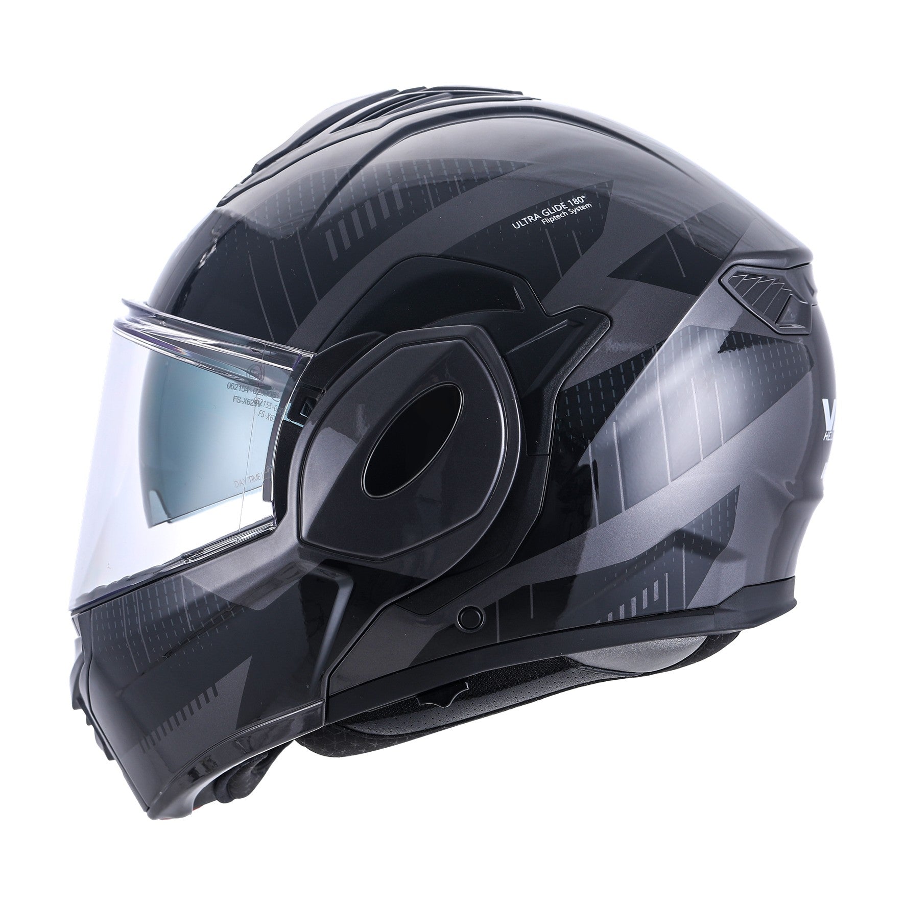 VLT Iron Gloss Vector Gray Flipover Helmet