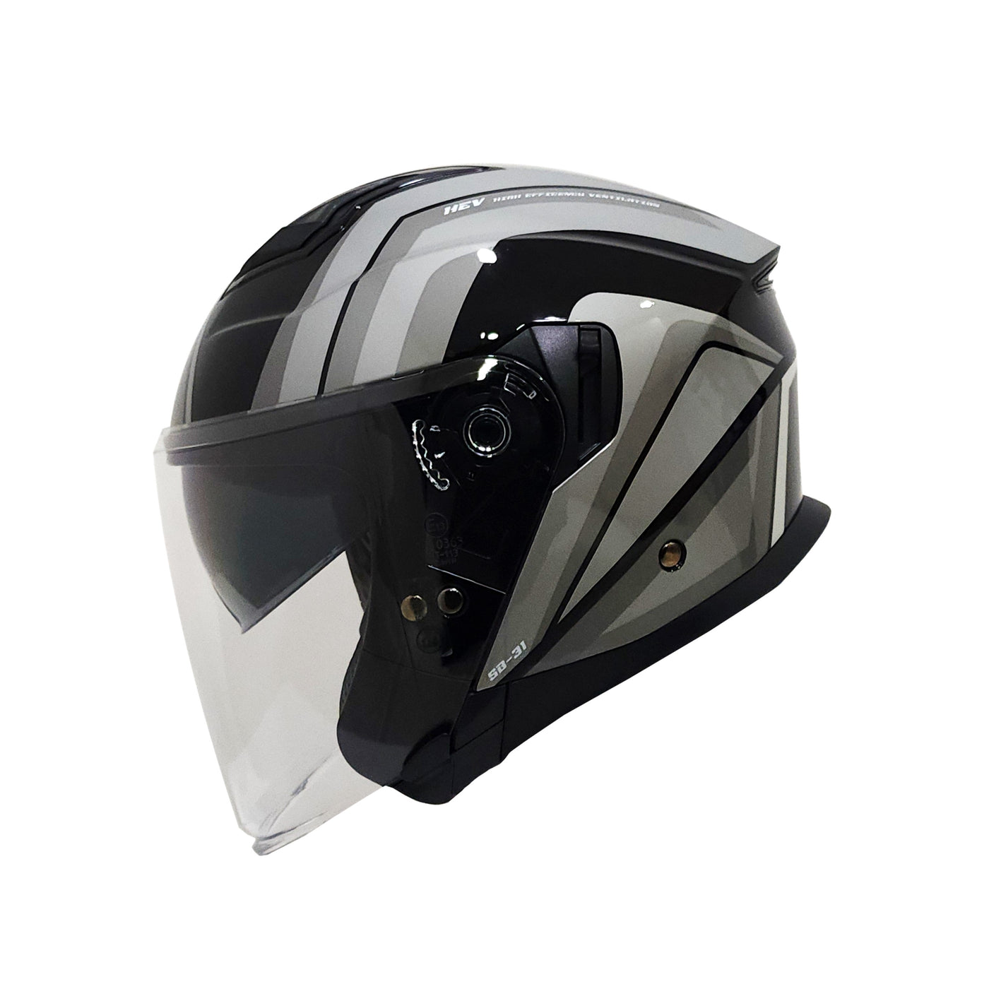 5M Boltz Graphic 1 Grey Helmet