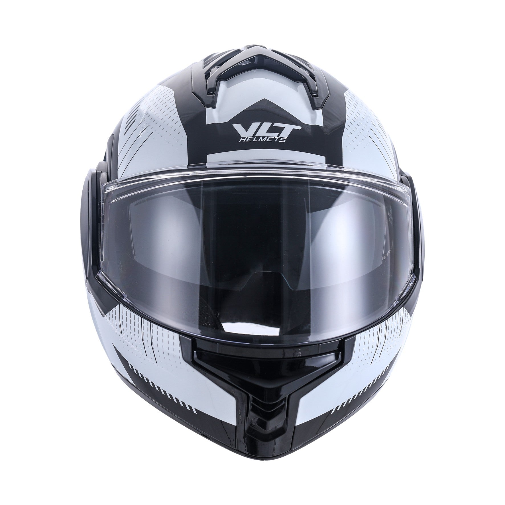 VLT Iron Gloss Vector White/ Black Flipover Helmet