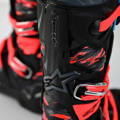 TLD x  Alpinestars Tech 7 MX Boot Solid Black / Rocket Red