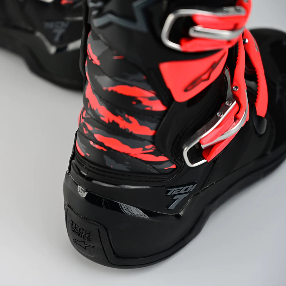 TLD x  Alpinestars Tech 7 MX Boot Solid Black / Rocket Red