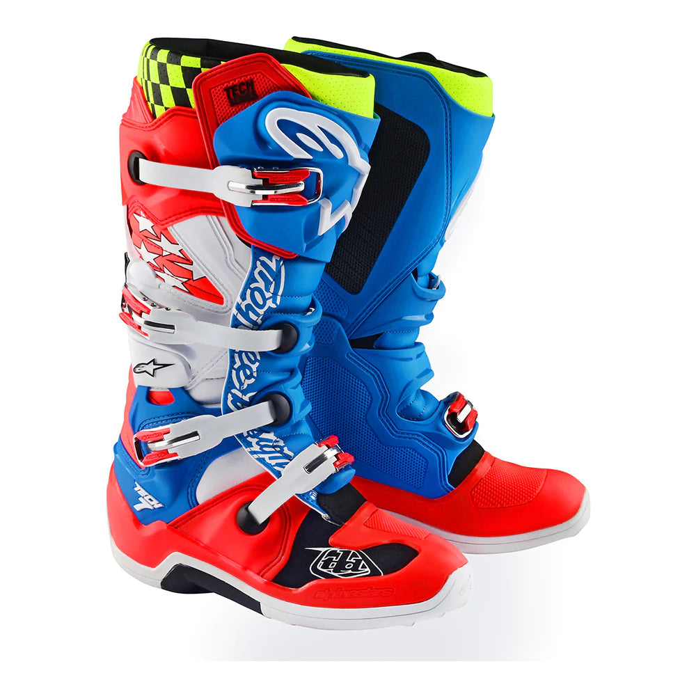 TLD x  Alpinestars Tech 7 MX Boot Solid Rocket Red / White / Blue