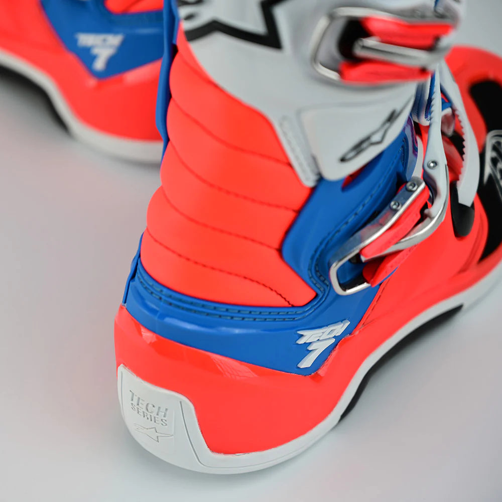 TLD x  Alpinestars Tech 7 MX Boot Solid Rocket Red / White / Blue