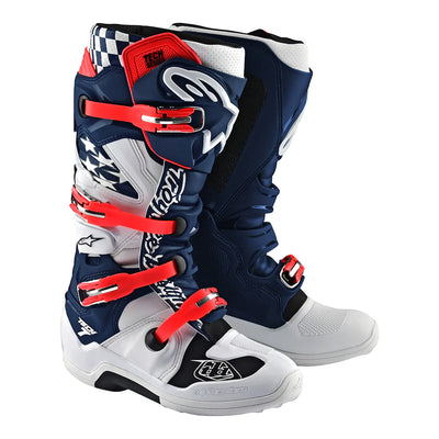 TLD x  Alpinestars Tech 7 MX Boot Solid White / Navy