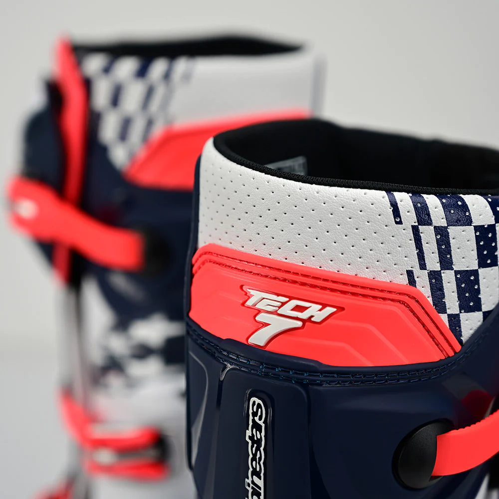 TLD x  Alpinestars Tech 7 MX Boot Solid White / Navy