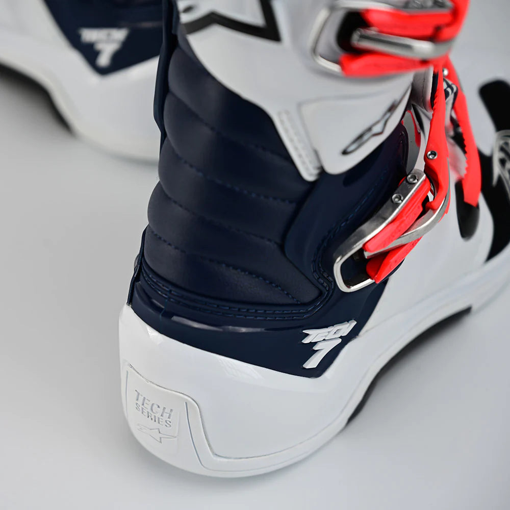 TLD x  Alpinestars Tech 7 MX Boot Solid White / Navy