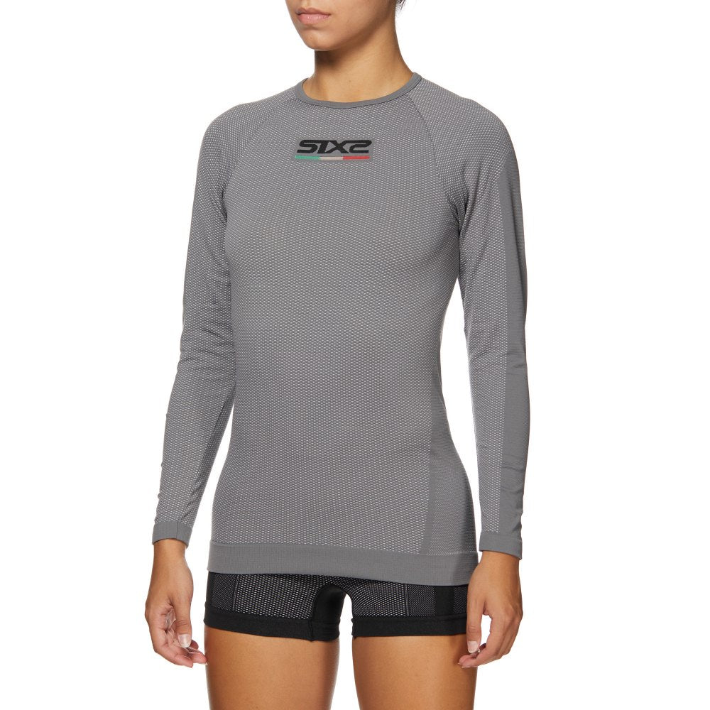 SIX2 Long-Sleeved Round Neck Jersey Dark Grey