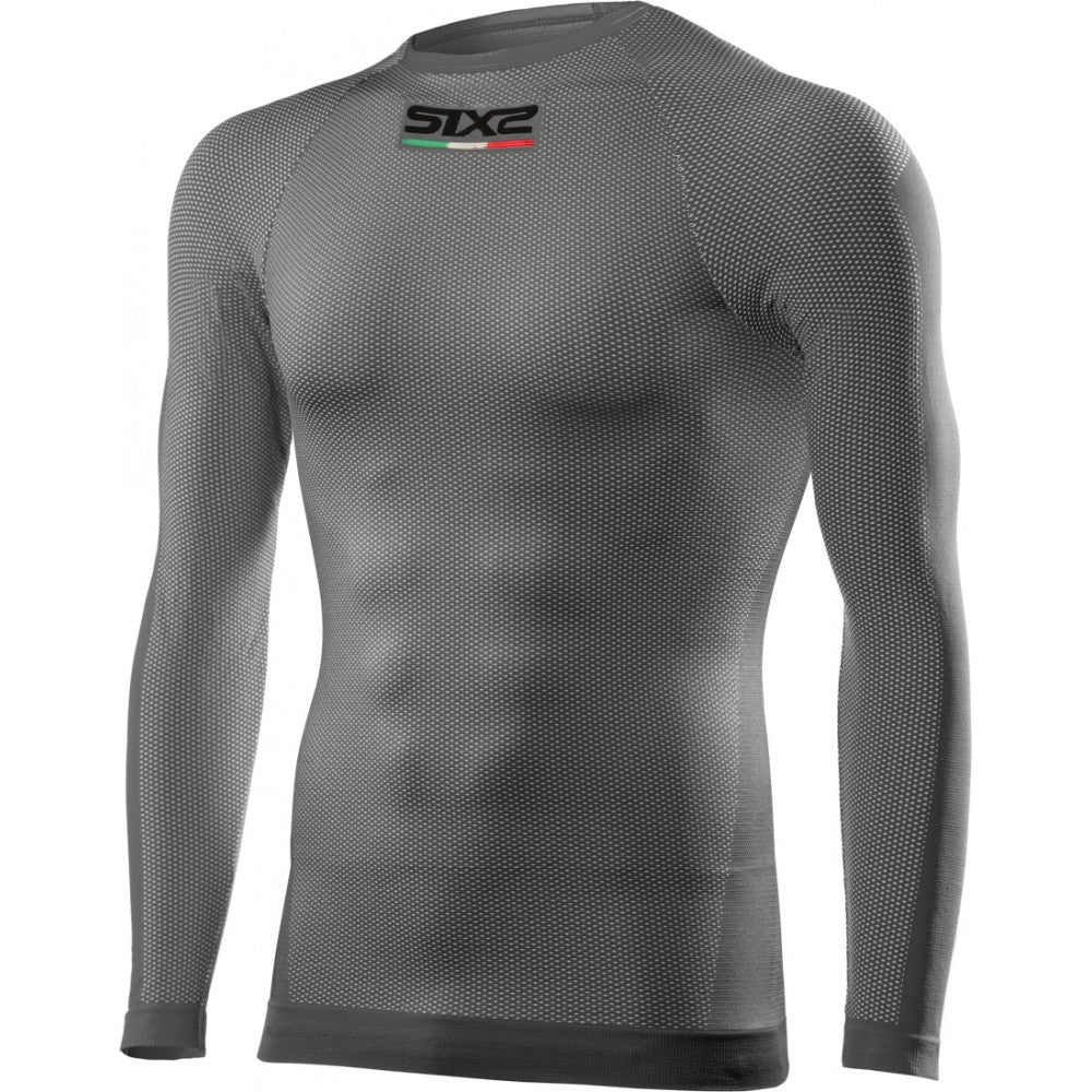 SIX2 Long-Sleeved Round Neck Jersey Dark Grey