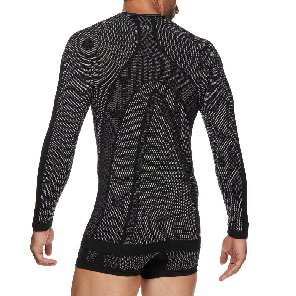 SIX2 Long-Sleeved Round Neck Jersey Black Carbon