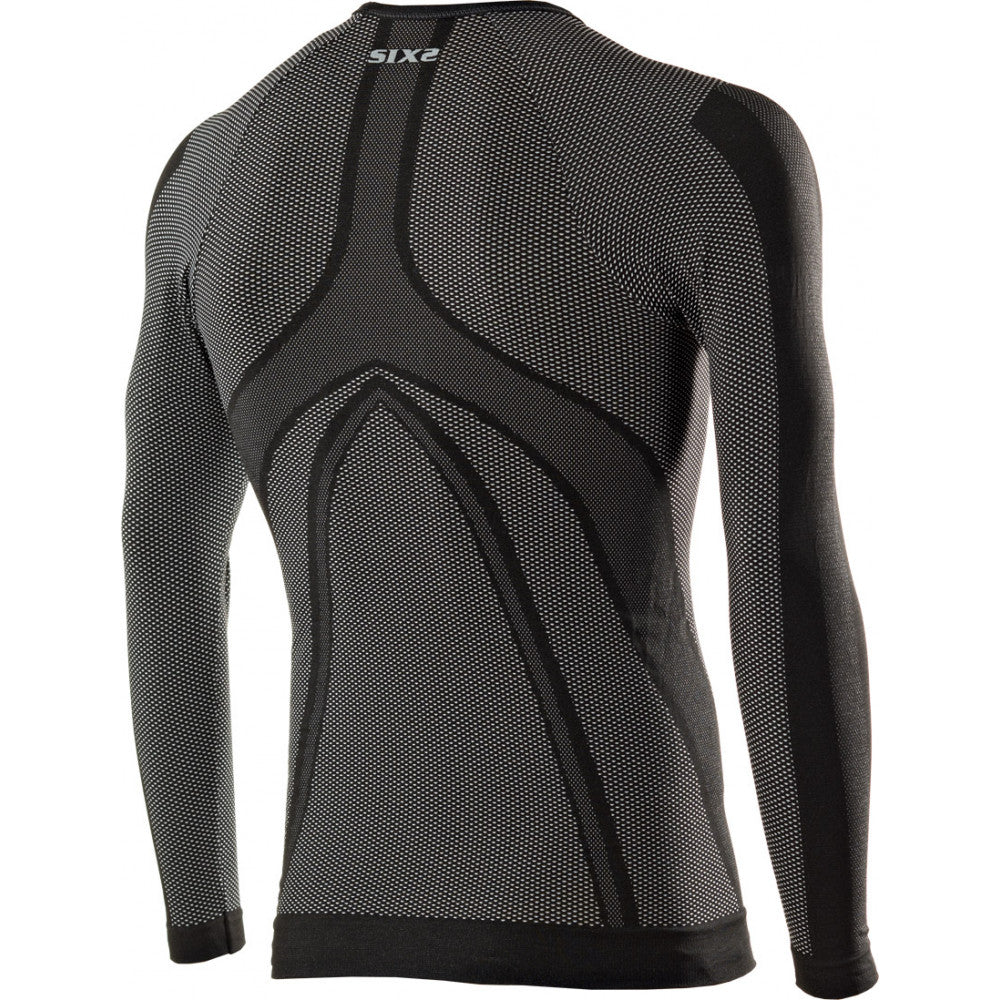 SIX2 Long-Sleeved Round Neck Jersey Black Carbon