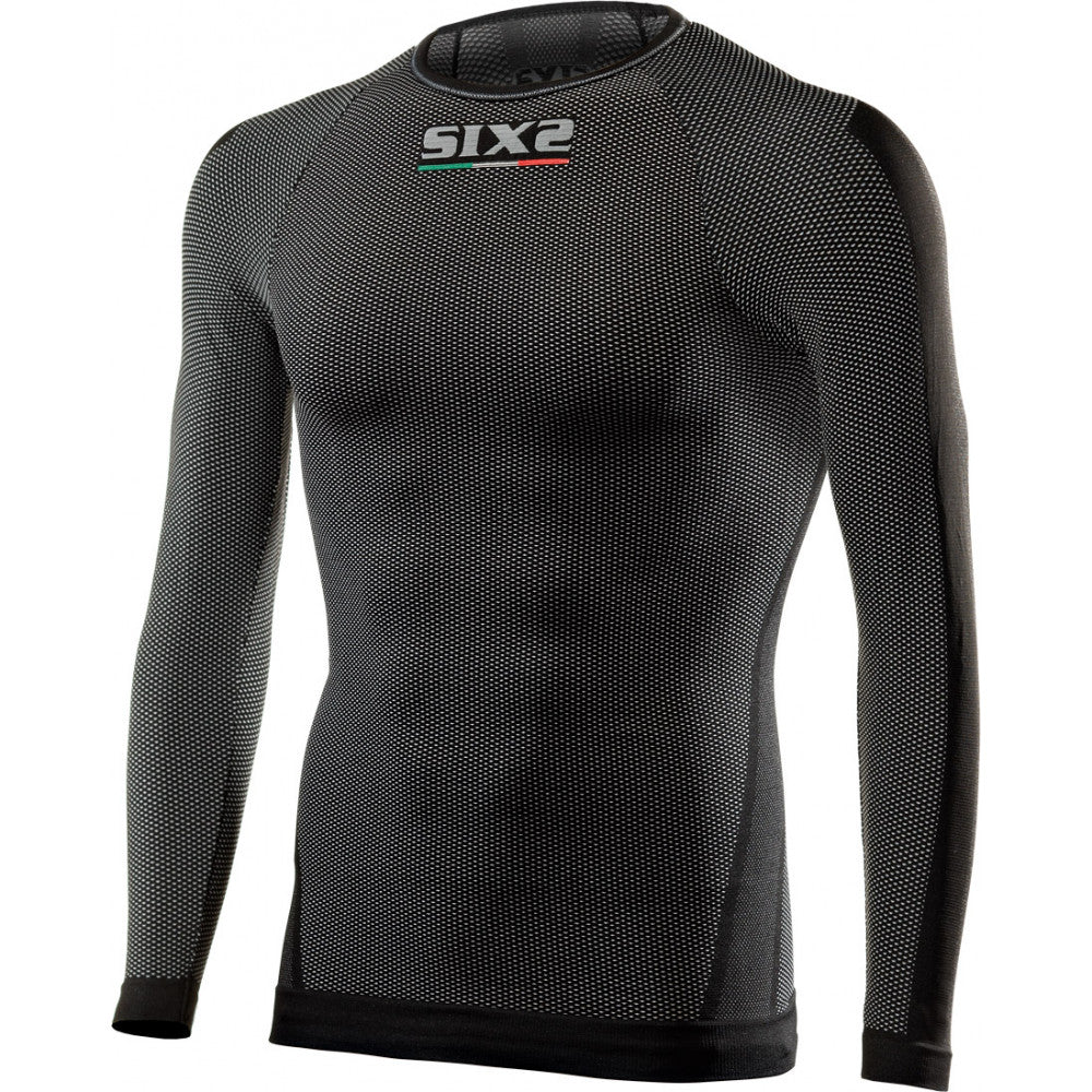 SIX2 Long-Sleeved Round Neck Jersey Black Carbon