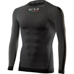 SIX2 Long-Sleeved Round Neck Jersey Black Carbon