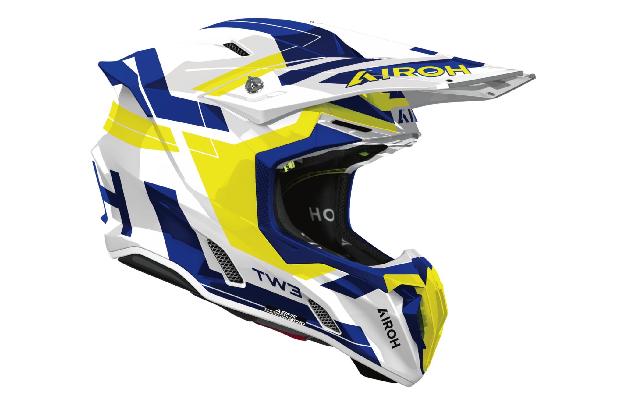 Airoh Twist 3 Dynasty Blue/Yellow Gloss Helmet