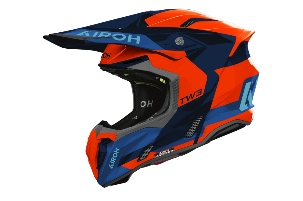 Airoh Twist 3 Fancy Orange/Blue Gloss Helmet