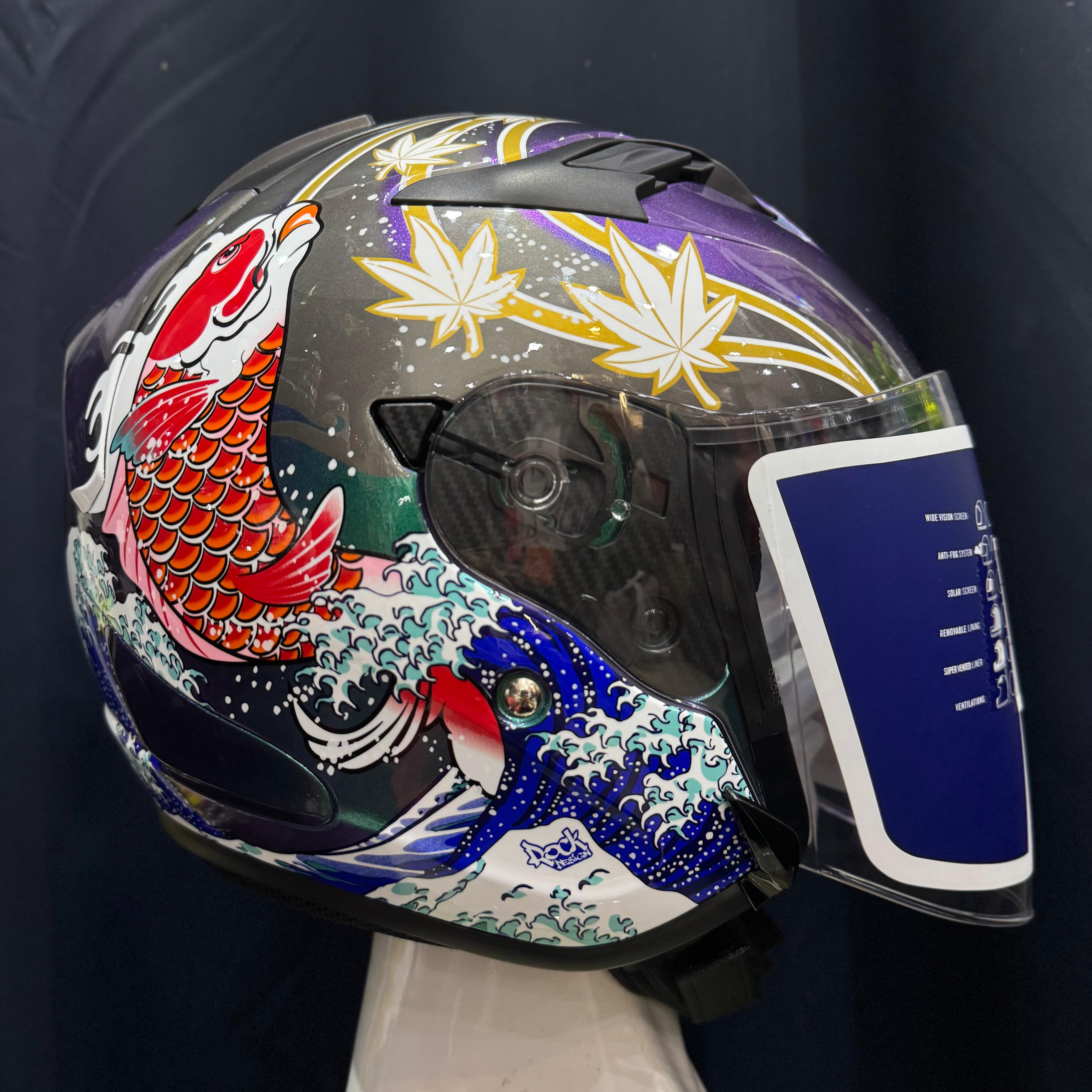 [Limited Edition] Astone DJR Helmet Koi Iridium Purple
