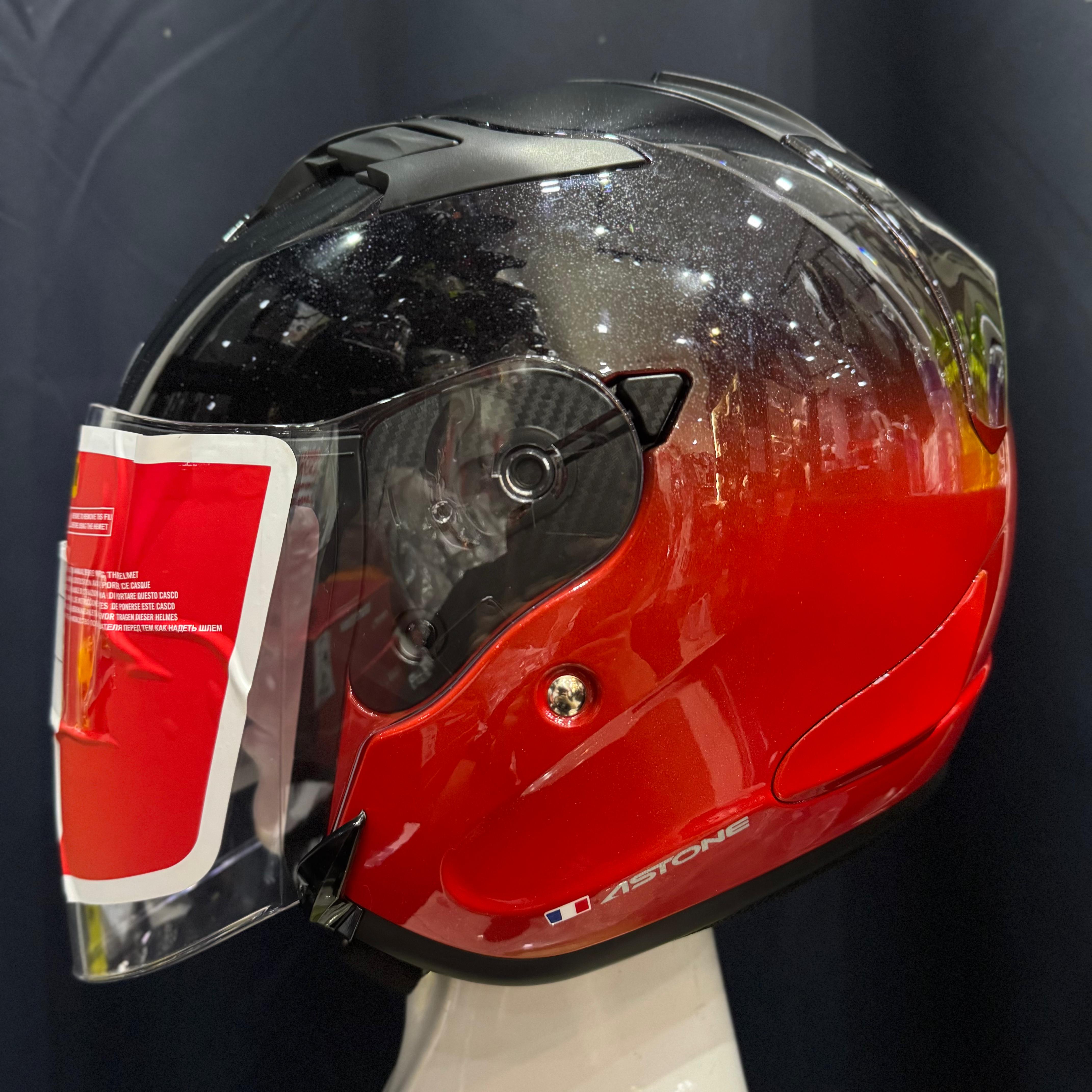 Astone DJR Helmet Two Tone Black/Red