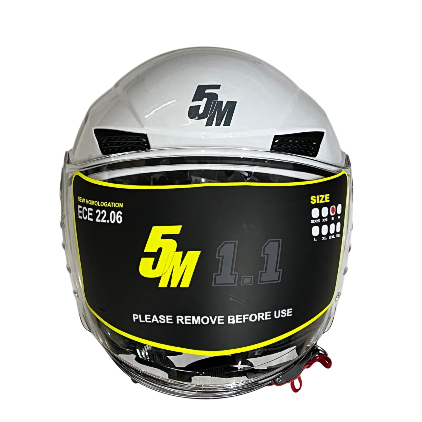 5M 1.1 Gloss White Helmet