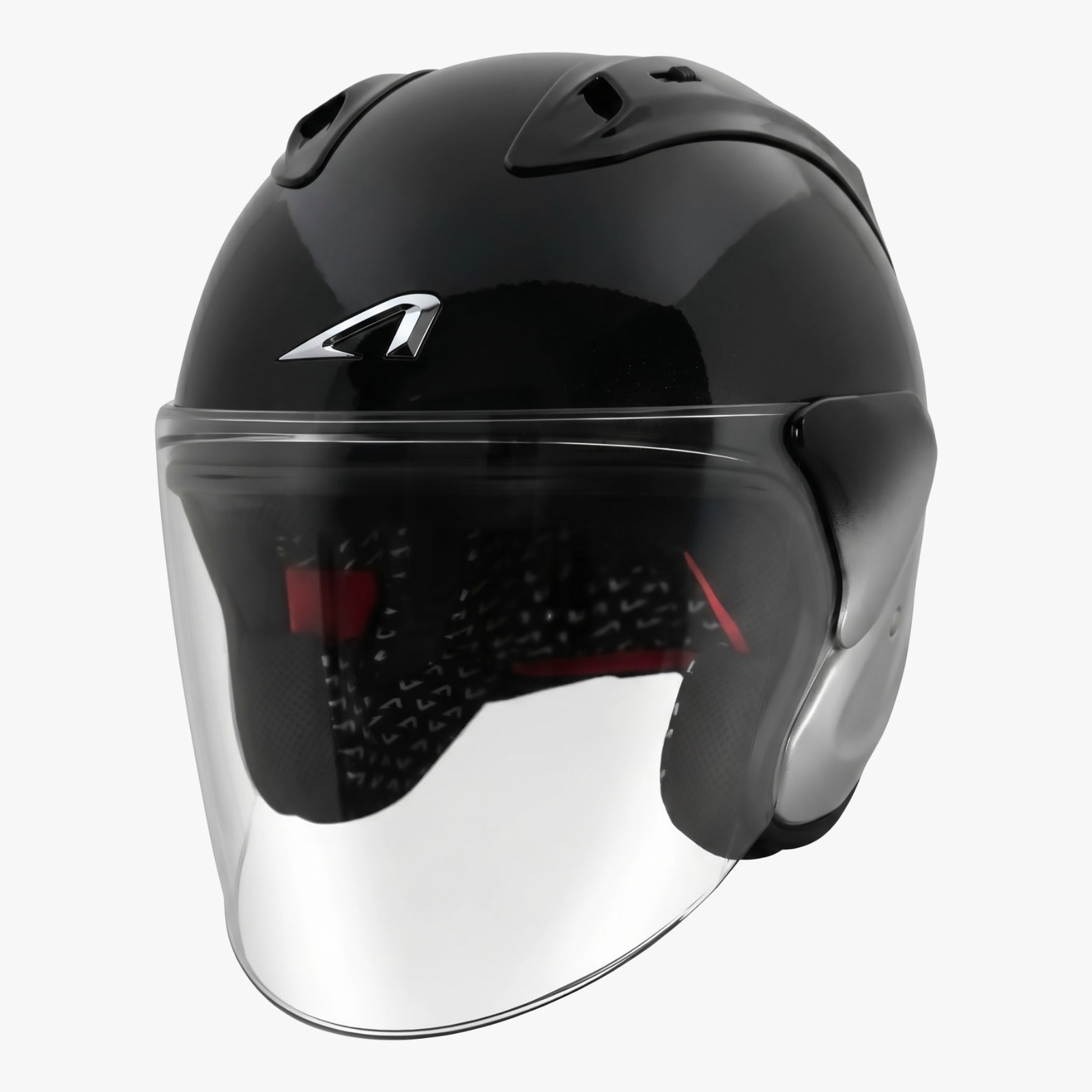 Astone DJ17 v2 Helmet - Gradient Gloss Black/Silver 2 Tone