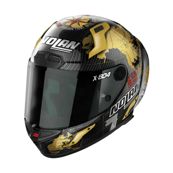 Nolan X-804 RS Ultra Carbon C.Checa-Gold Helmet 25