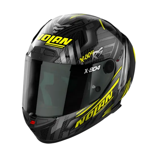 Nolan X-804 RS Ultra Carbon Spectre Yellow/Chrome Sliver Helmet 19