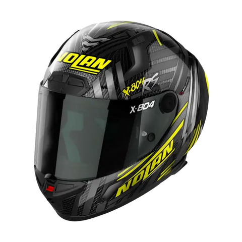 Nolan X-804 RS Ultra Carbon Spectre Yellow/Chrome Sliver Helmet 19