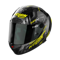 Nolan X-804 RS Ultra Carbon Spectre Yellow/Chrome Sliver Helmet 19