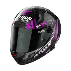 Nolan X-804 RS Ultra Carbon Spectre White/Chrome Fuchsia Helmet 21