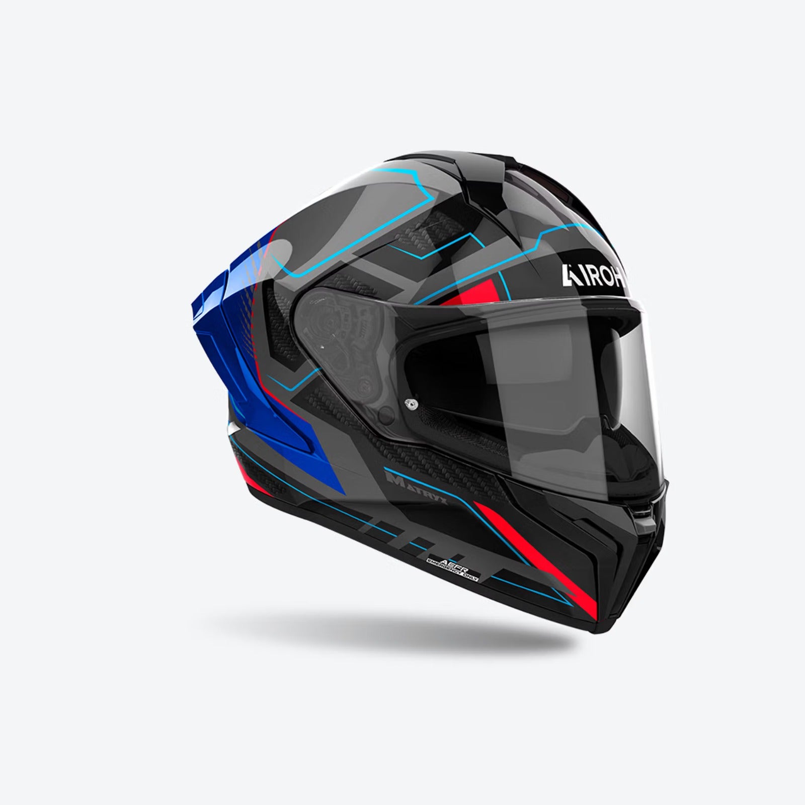 Airoh Matryx Rocket Blue/Red Gloss Helmet