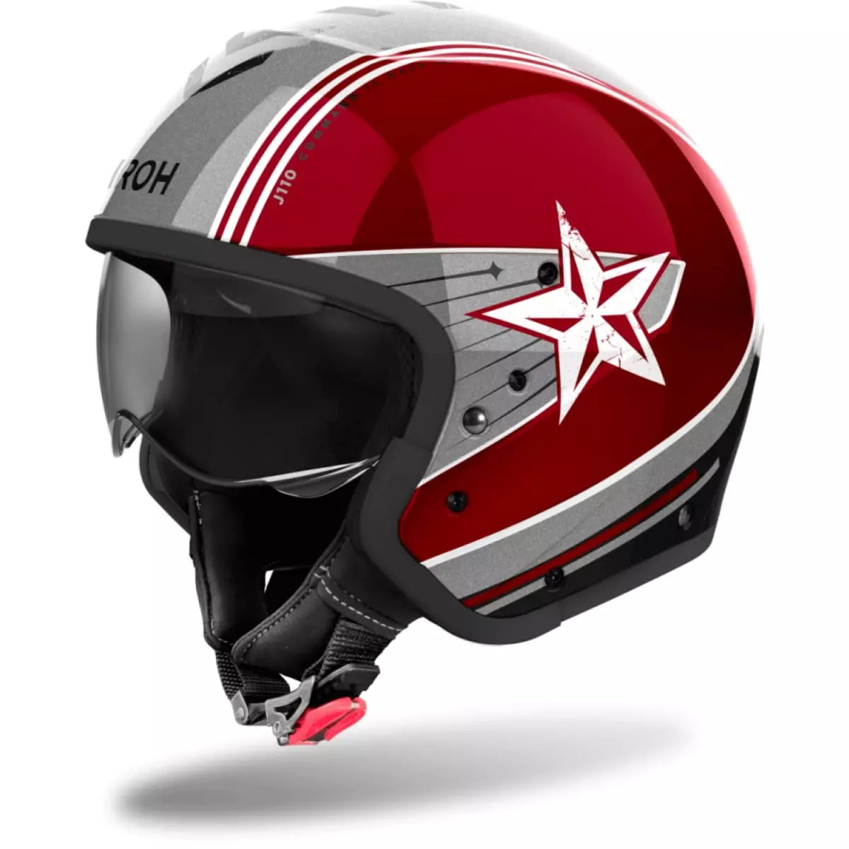 Airoh J 110 Command Burgundy Gloss Helmet