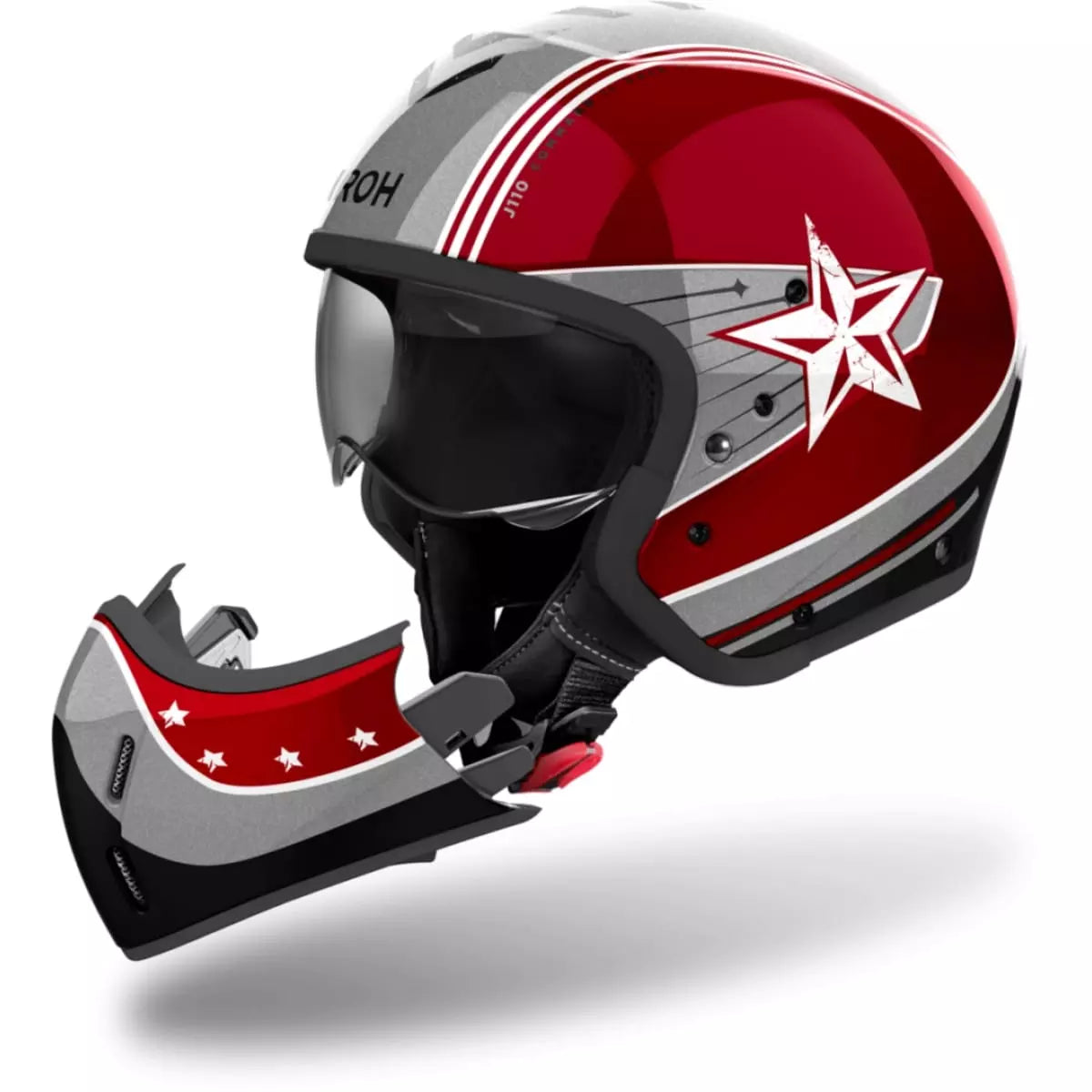 Airoh J 110 Command Burgundy Gloss Helmet