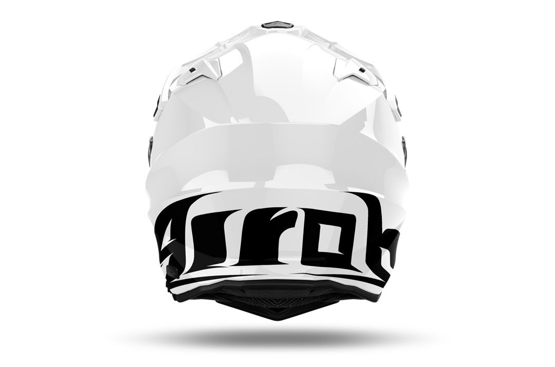 airoh executive solid white helmet Airoh Commander 2 Color White Gloss Helmet – Regina Specialties