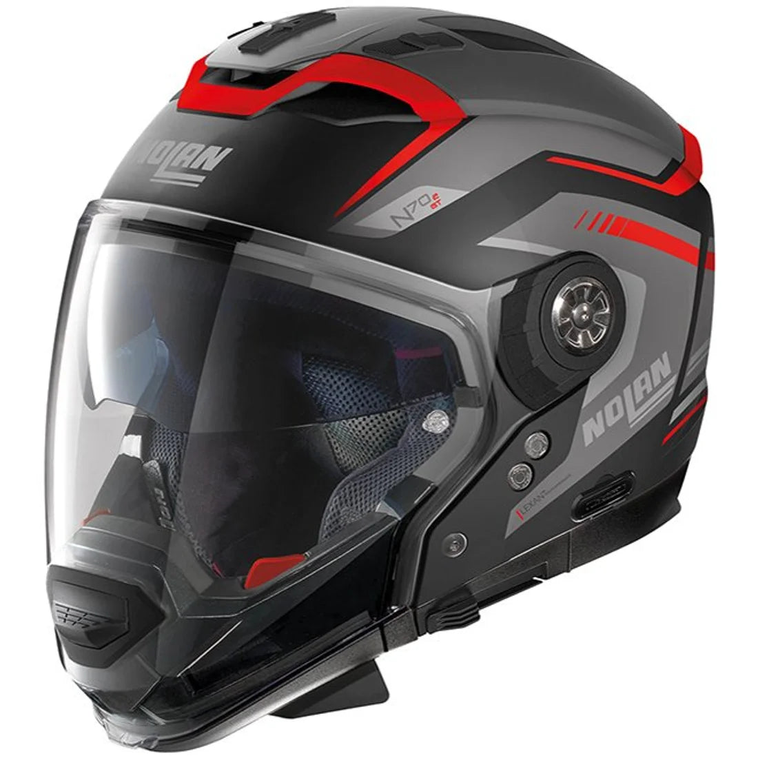 Nolan N70-2 GT Switchback 058 Flat Black/Red Helmet