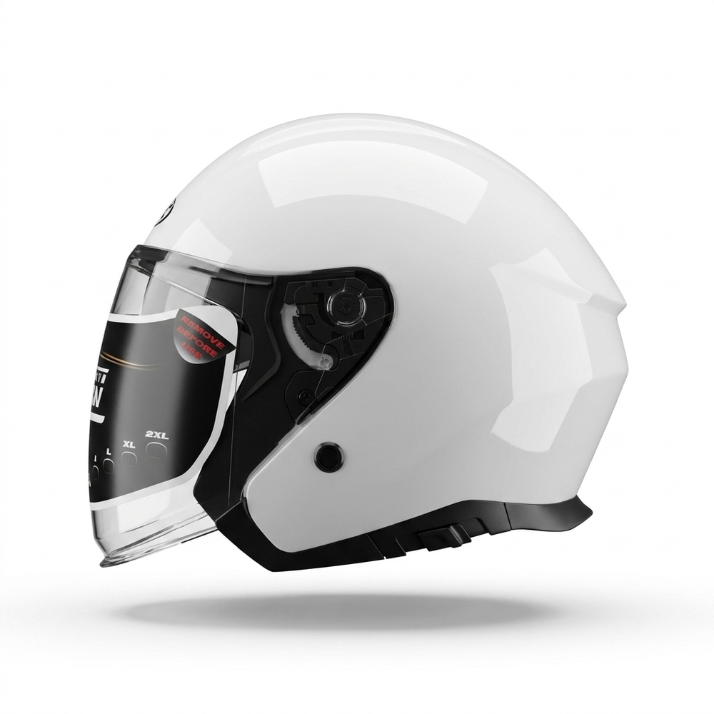 VLT HyperJet Gloss White Helmet