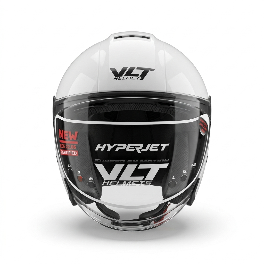 VLT HyperJet Gloss White Helmet