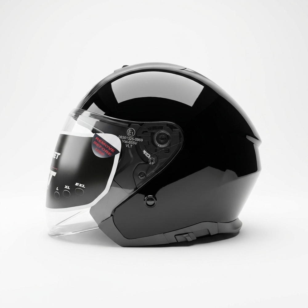 VLT HyperJet Gloss Black Helmet