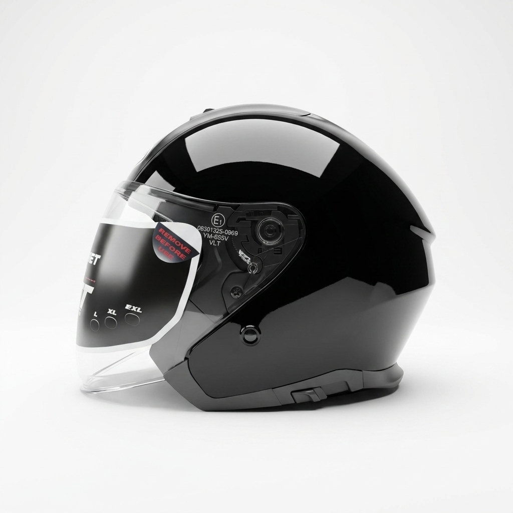 VLT HyperJet Gloss Black Helmet