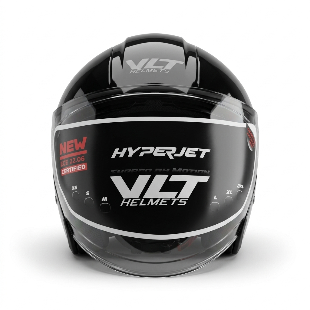 VLT HyperJet Gloss Black Helmet