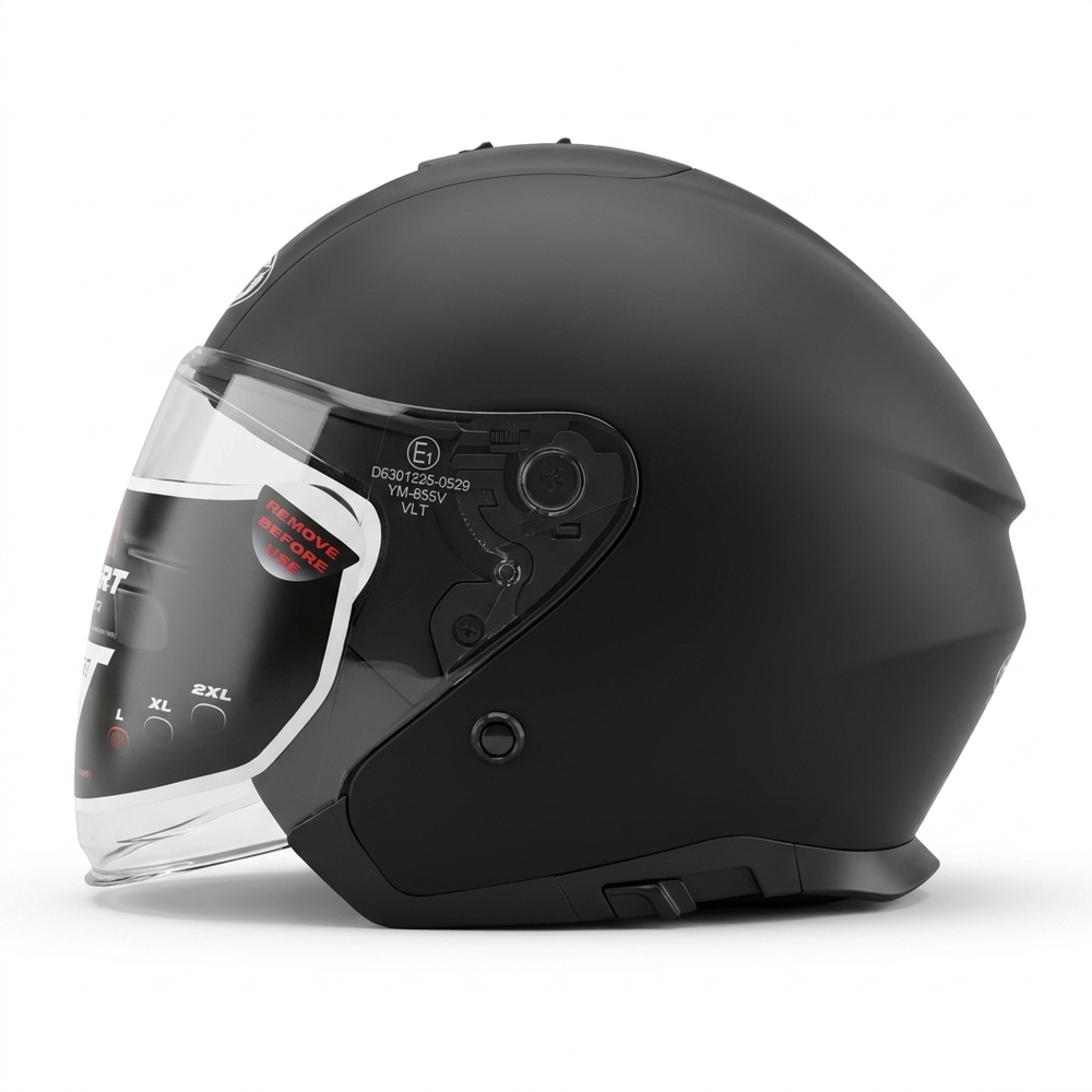 VLT HyperJet Matt Black Helmet