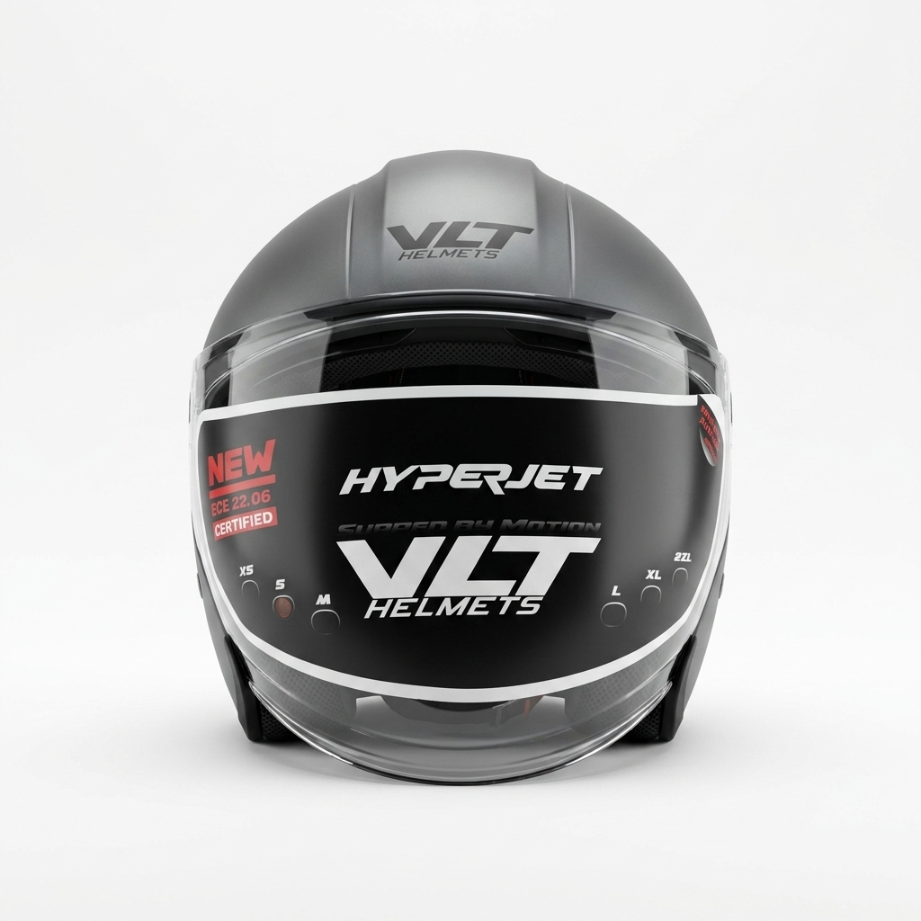 VLT HyperJet Matt Grey Helmet