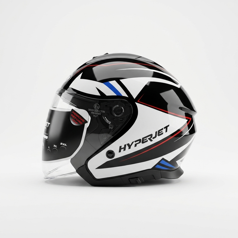 VLT HyperJet Arrow Gloss White/Red/Blue Helmet