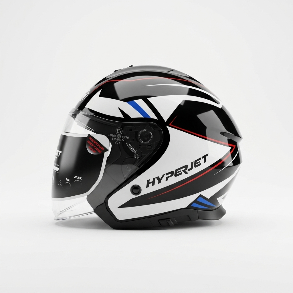 VLT HyperJet Arrow Gloss White/Red/Blue Helmet