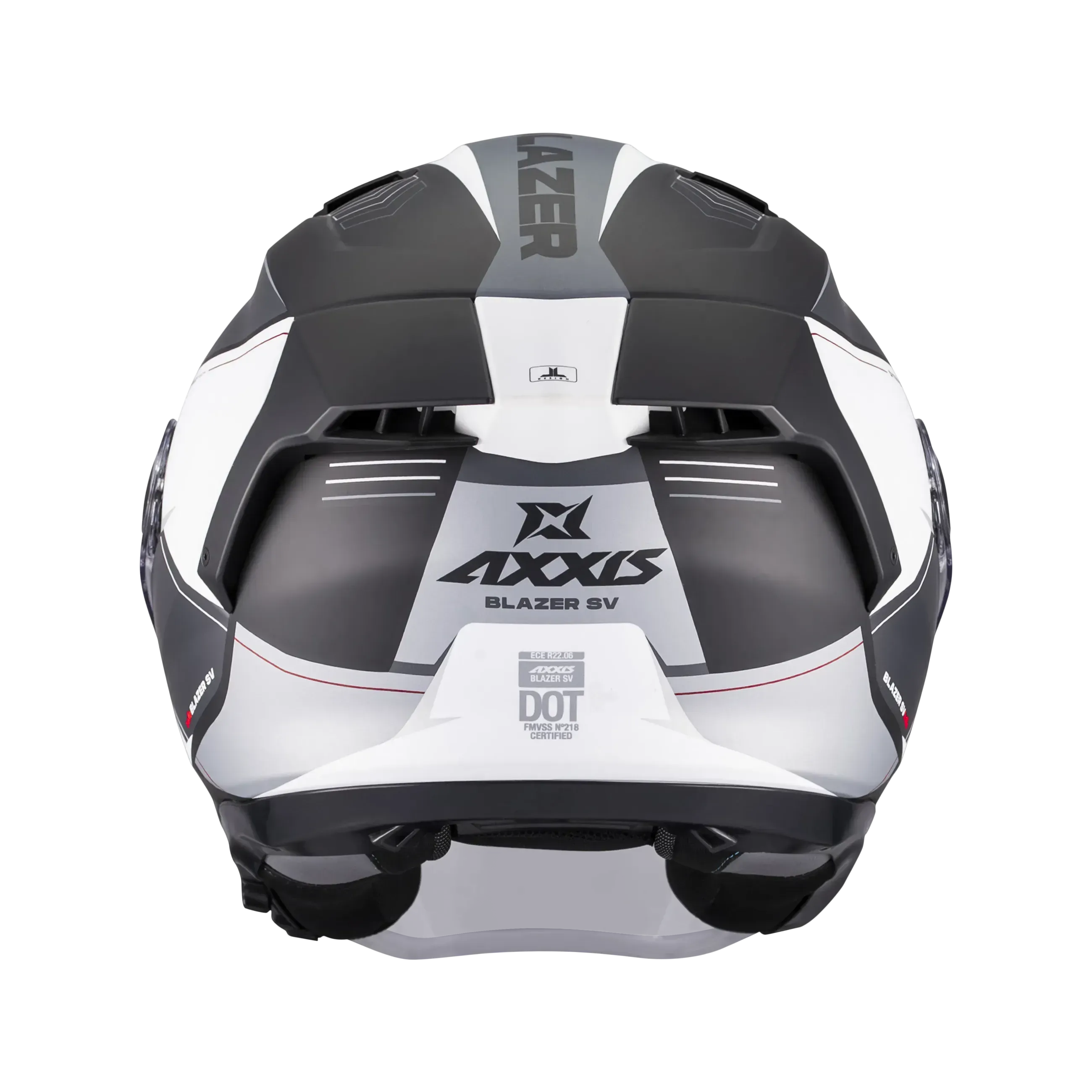 Axxis Helmets Bazer SV - Traffic B0 Matt Black and White Open Face Helmet