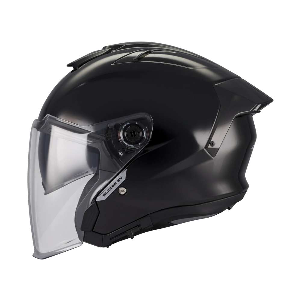 Axxis Helmets Blazer SV - Solid A1 Gloss Black Open Face Helmet
