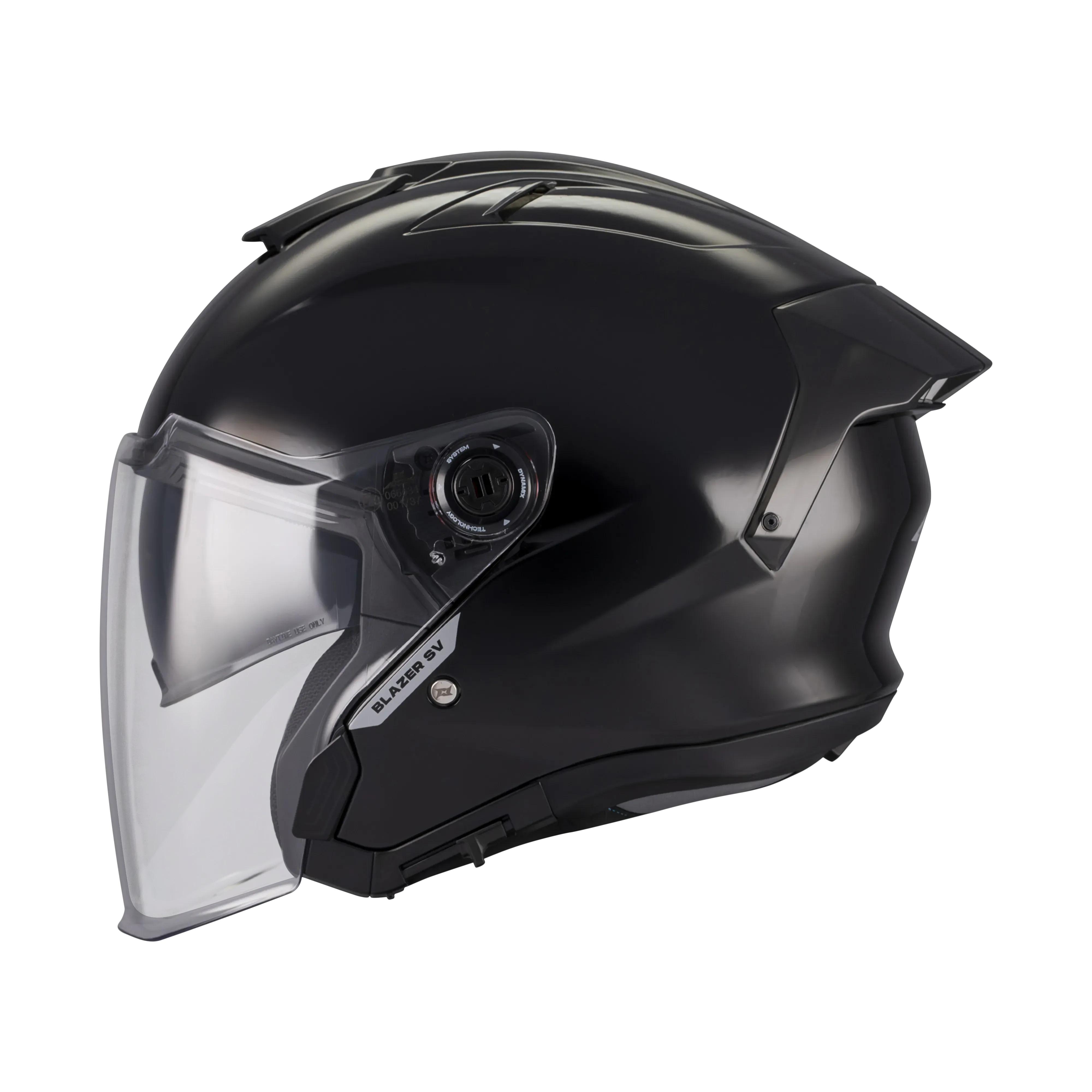 Axxis Helmets Bazer SV - Solid A1 Gloss Black Open Face Helmet