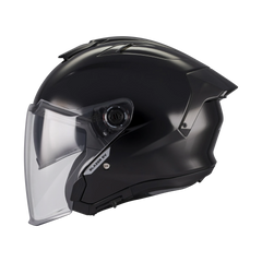 Axxis Helmets Bazer SV - Solid A1 Gloss Black Open Face Helmet